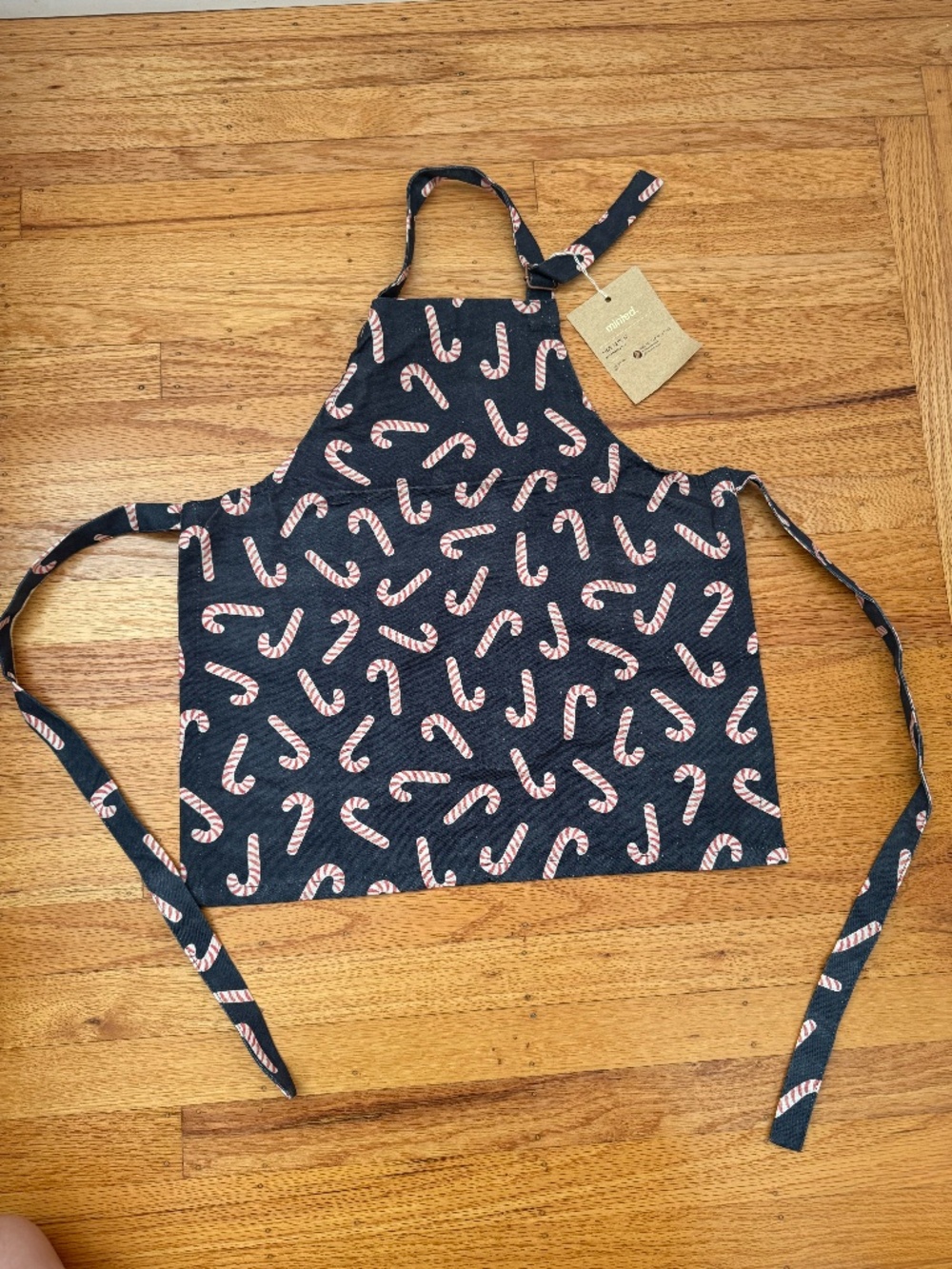NWT Minted Kids Apron "Assorted Candy Canes" Holiday Cooking by Hooray Creative